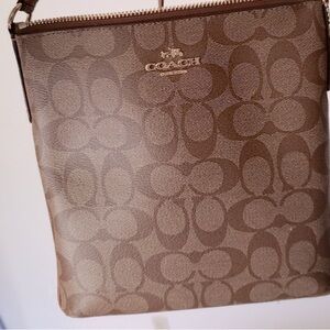 Coach Brown Signature Crossbody Bag (see photos)